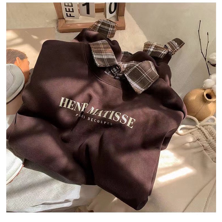 Áo Nỉ Bông Dày In Chữ Phong Cách Hàn Quốc M800