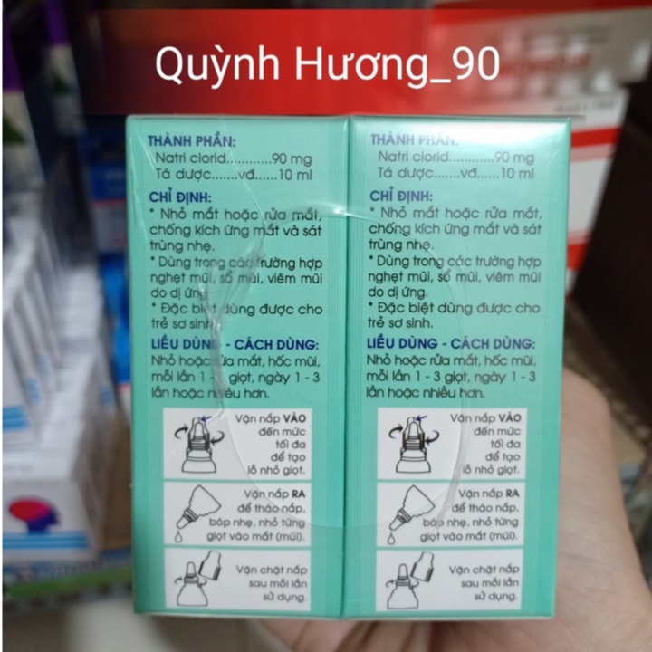 Combo 10 lọ nước nhỏ mắt NATRI CLORID 0.9%