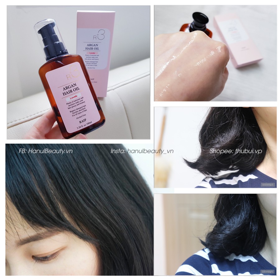 Date 2026 Tinh Dầu Argan DƯỠNG TÓC R3 RAIP ARGAN HAIR OIL 100ml Hàn Quốc