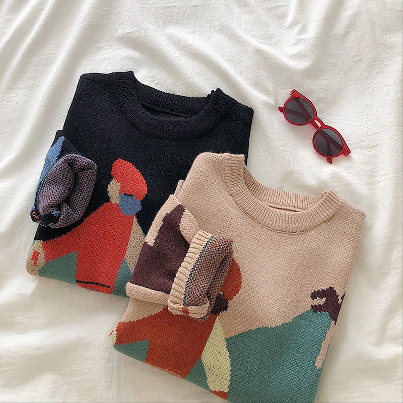 ÁO LEN HÌNH CÔ GÁI