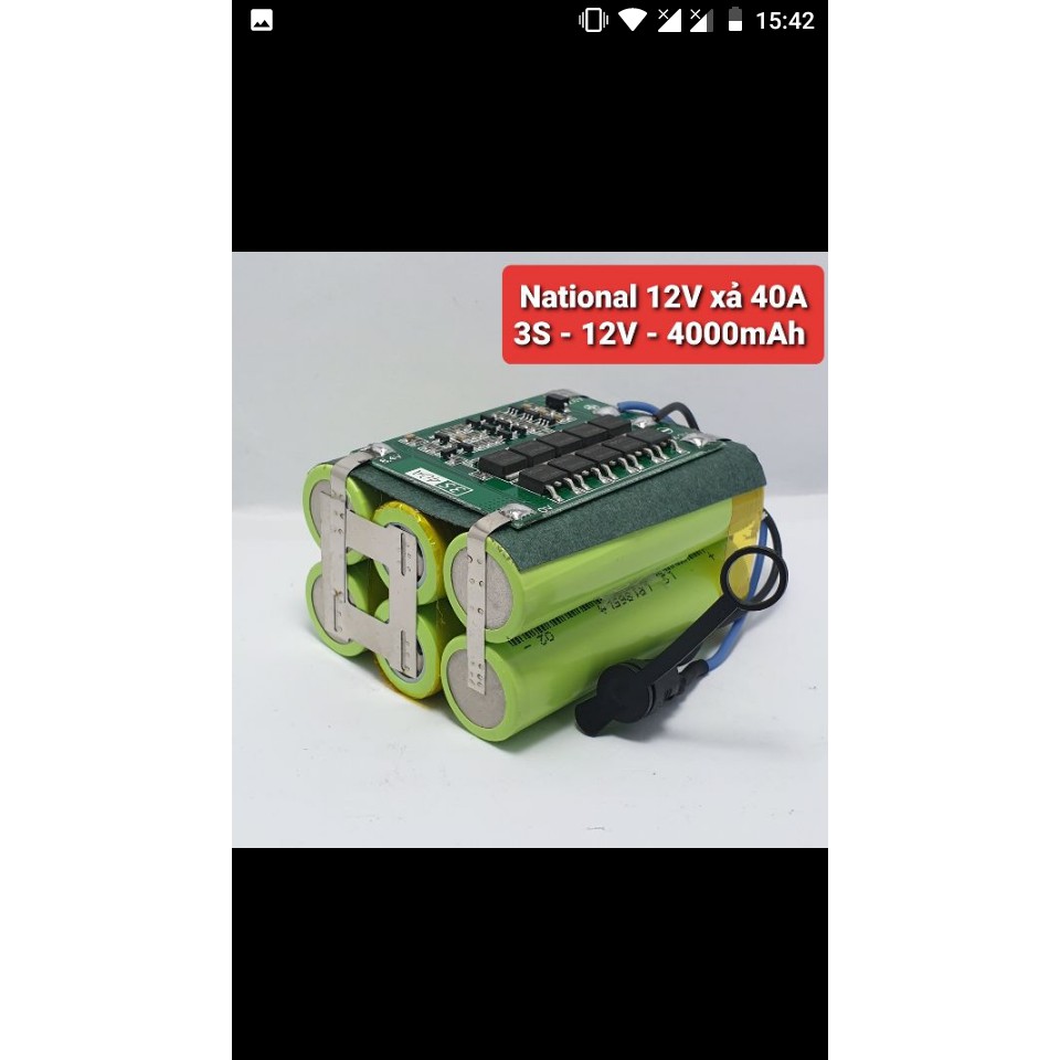 Khối pin nati 12v loại 6 cell dung lượng 4000mah xả 30a