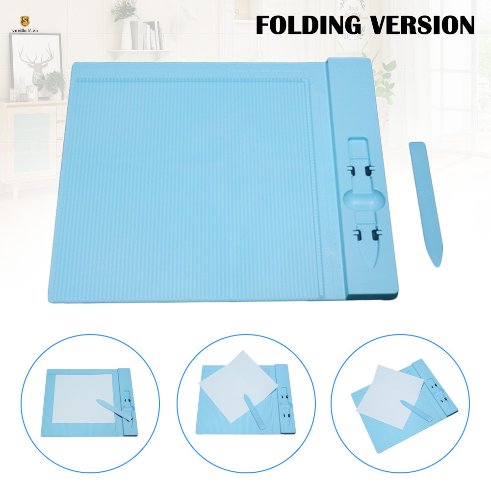 Bảng nhựa cắt giấy 270x230mm kèm thước đo