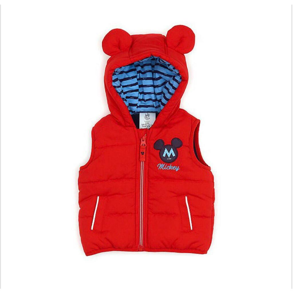 Áo khoác gile Next đỏ Mickey