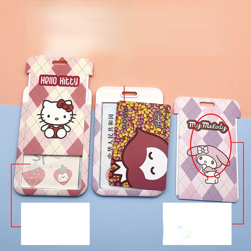 Sanrio Bao Da Đựng Thẻ / Thẻ Xe Buýt / Thẻ Đi Học / Thẻ Nước Tiện Dụng Cho Học Sinh Ốp