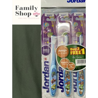 3 Bàn Chải Em Bé Jordan Amigo 6 - 12 Tuổi