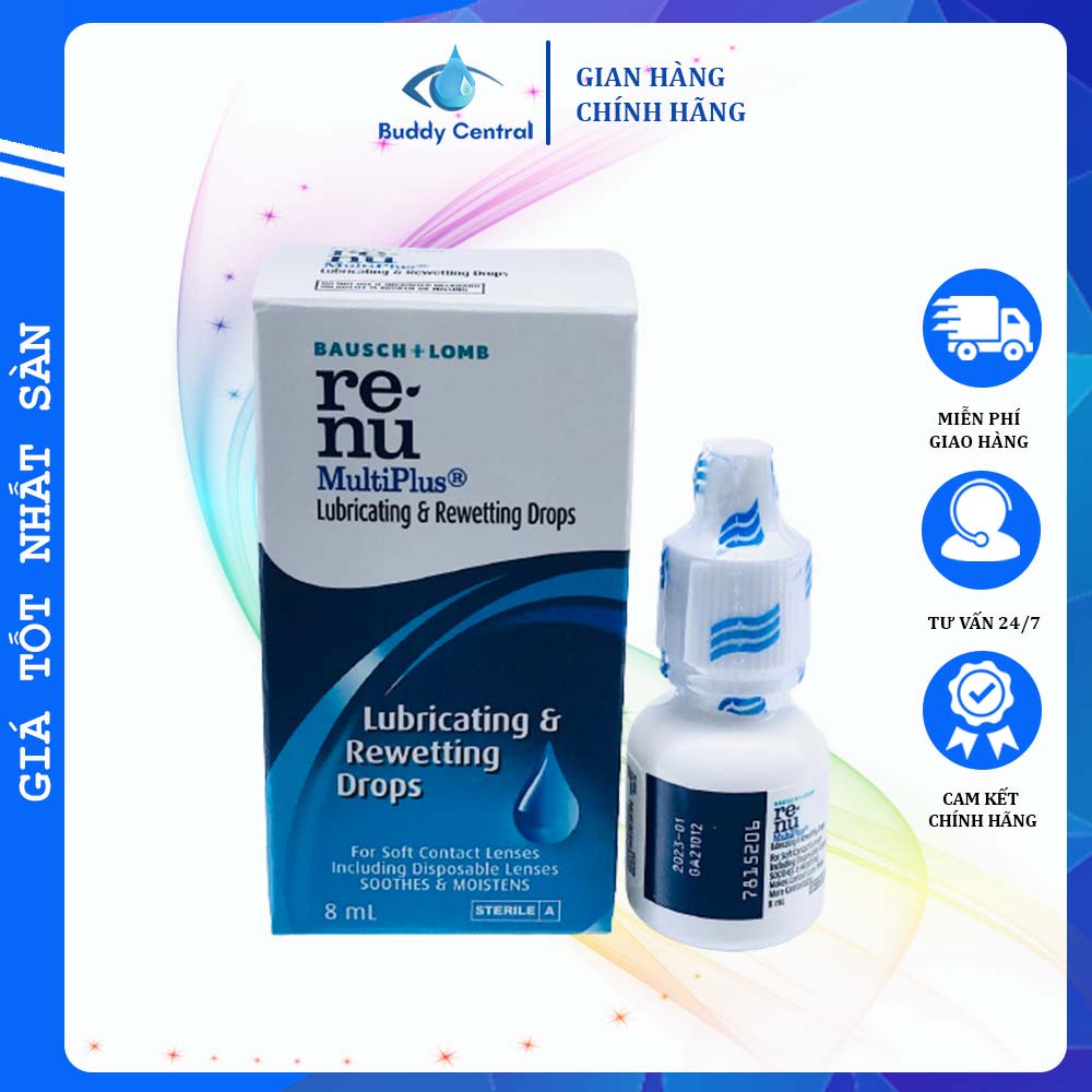 Nước nhỏ mắt Renu 8ml - Renu eye drop - Bausch &amp; Lomb - USA