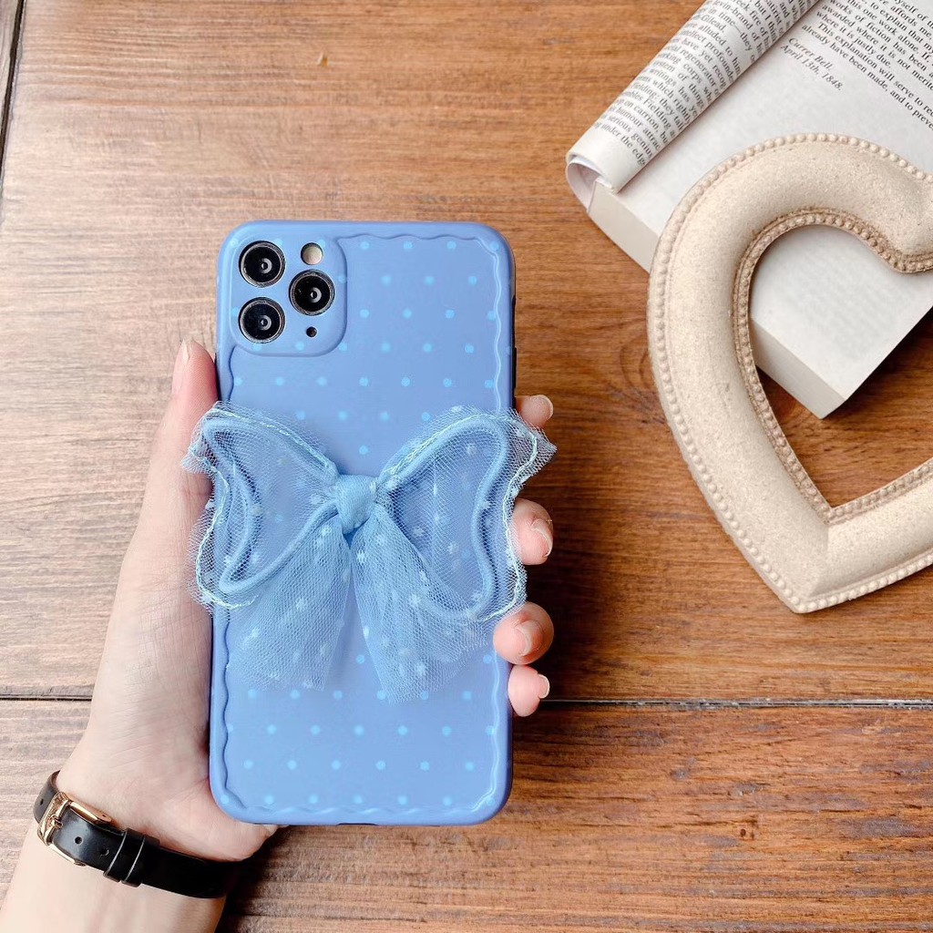 ốp điện thoại Họa Tiết Ren Đính Nơ Dễ Thương Cho Iphone 7 8plus X Xr Xsmax 11 Pro Promax | BigBuy360 - bigbuy360.vn