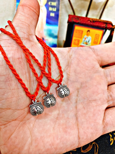 Vòng Chỉ đỏ chữ Phúc ❤️Bạc Thái 925❤️ tặng hộp đựng và bùa bình an