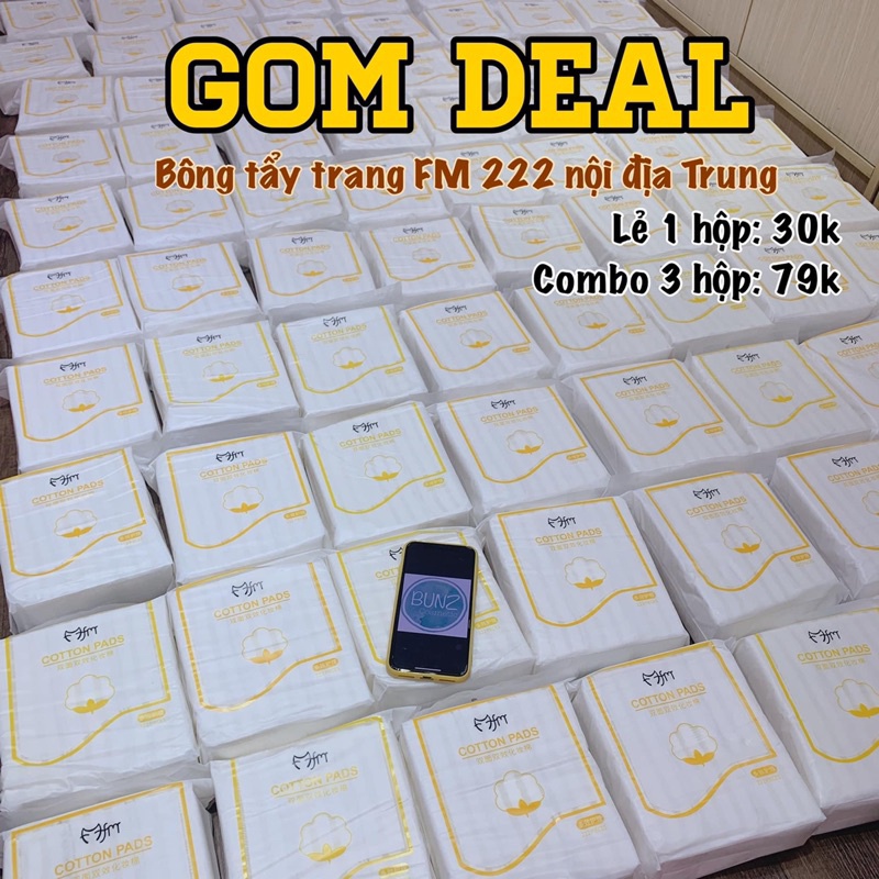 Bông tẩy trang FM 222 miếng mẫu mới nhất