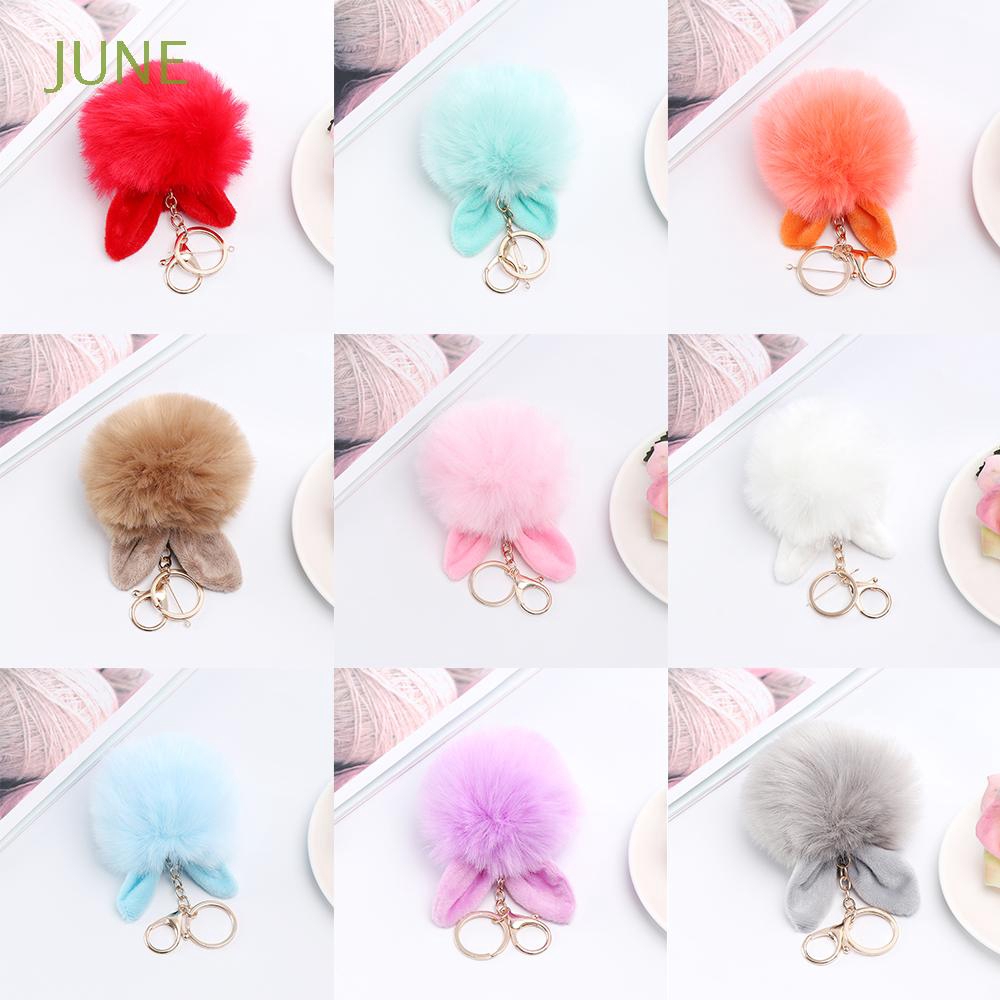 Móc khoá búp lông nhân tạo dễ thương