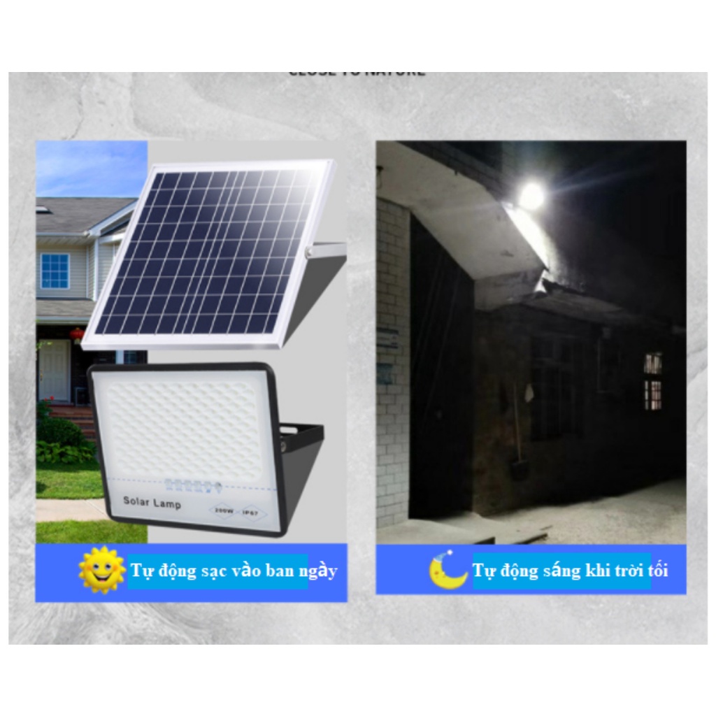 Đèn năng lượng mặt trời chống lóa Solar Lamp khung nhôm 100W - Chính hãng bảo hành 1 năm.