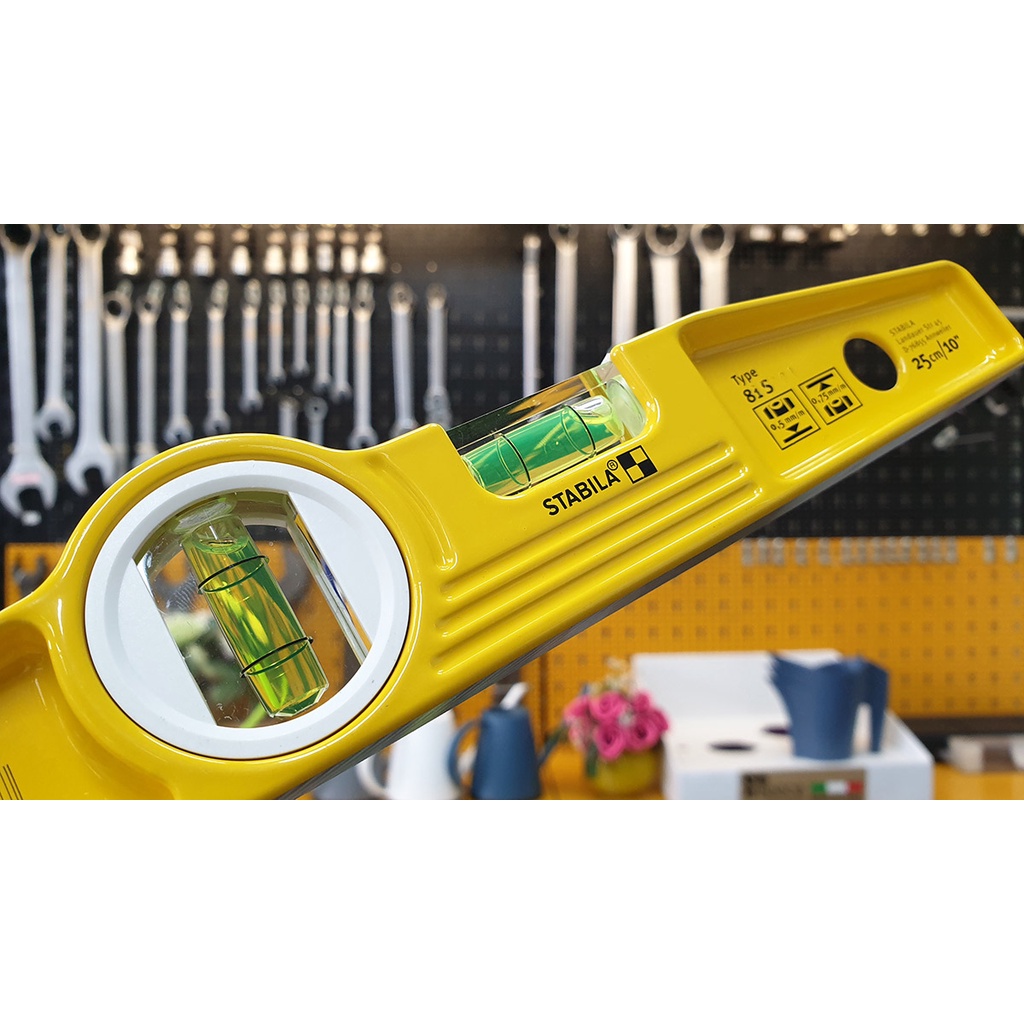 Thước thủy nivo 25cm, 2 bọt thủy, Stabila 02500. Sản xuất tại Đức