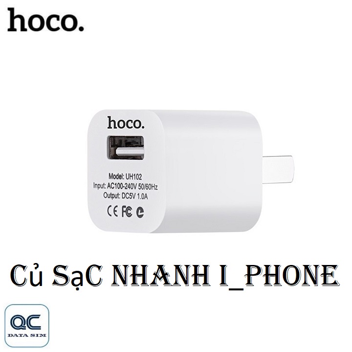 Củ Sạc chính hãng UH102 cao cấp dùng cho iphone