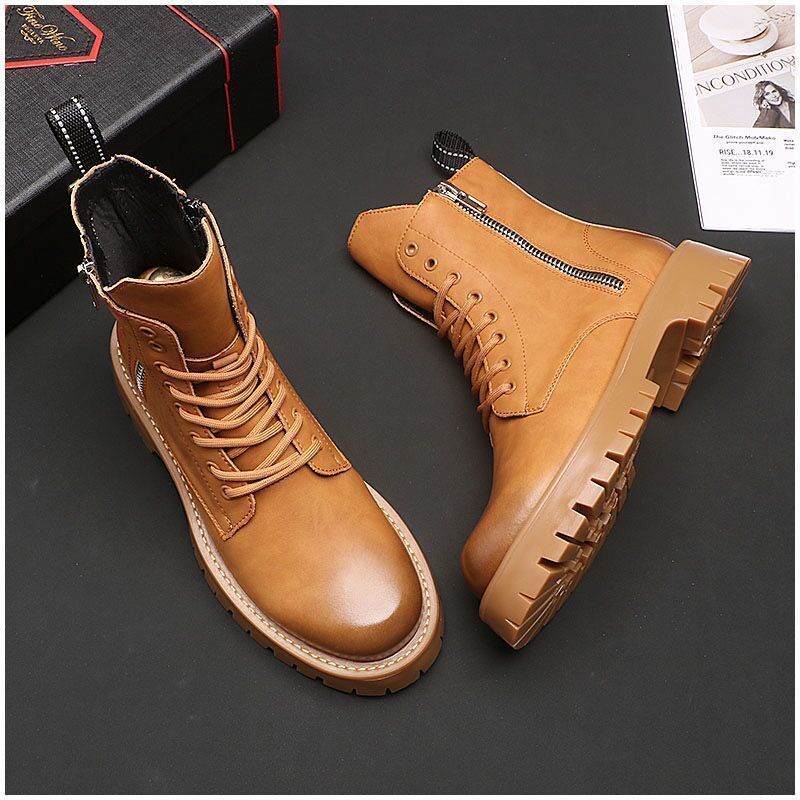 Giày Bốt Martin Da Đế Dày Thời Trang Mùa Thu 2022 Cho Nam