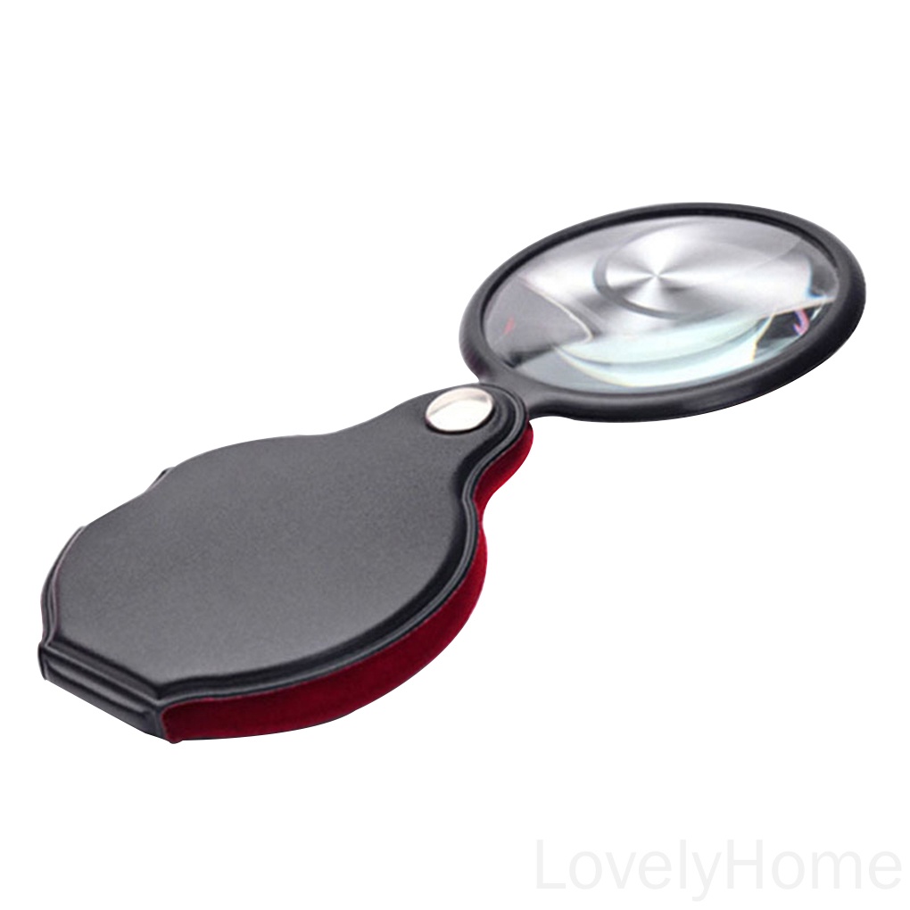 Kính Lúp Mini Bỏ Túi Phóng Đại 8x 50mm Màu Ngẫu Nhiên