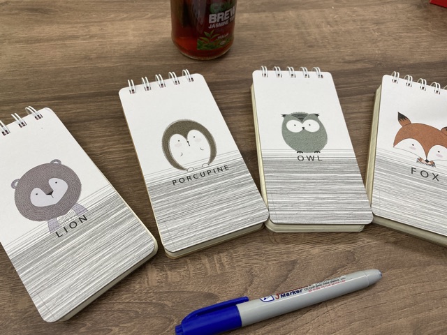 Sổ NotePad ghi chú có thể xé được bìa cứng Khổ H5 hình Thú Hot Trend