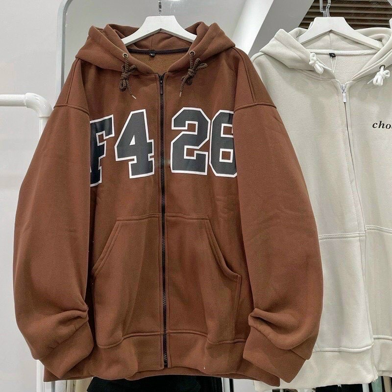 Áo Hoodie nam nữ Thêu Chữ F4-26 cực đẹp, chất nỉ dày dặn, hợp làm áo cặp