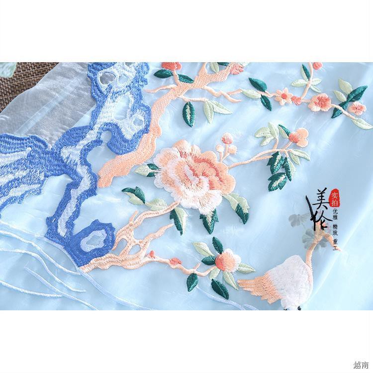 ▤◘✳Meilun Trung Quốc phong cách organza váy chữ A cải tiến sườn xám mùa xuân 2021 Xia Xianhe Zen rời [ giao hàng t