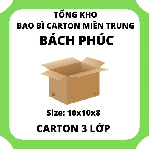 Combo 25 Hộp carton, thùng bìa giấy cod đóng gói hàng-Size 10x10x8 - Carton Đà Nẵng - Tổng Kho Bao Bì Carton Miền Trung