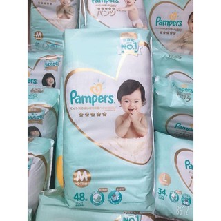 Bỉm Pamper Nhật quần/dán M44, L34, Xl30/ ,NB 66,S60,M48,L40