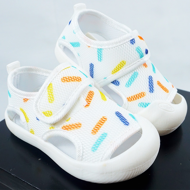 Giày sandal tập đi cho bé trai bé gái từ 1 đến 4 tuổi, xăng đan trẻ em đế mềm dệt lưới thoáng khí