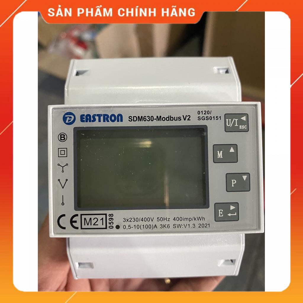 Đồng hồ bám tải, meter bám tải 3 Pha Growatt Luxpower SDM630 V2, V3 đo trực tiếp 100A, CT MSP24648
