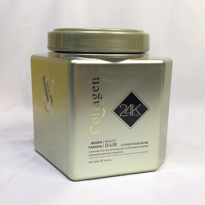 Kem Ủ Tóc  Collagen Vàng 24k  1000ML  Siêu Mềm Mượt Tóc, Phục Hồi tóc hiệu quả