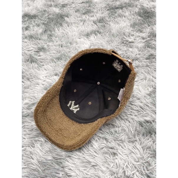 [ẢNH THẬT] Mũ MLB LÔNG Trắng,Nâu unisex N/Y Fleece cap, Nón thời trang cá tính