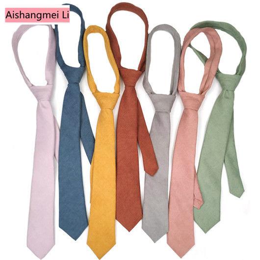 Cà Vạt Màu Sắc Kẹo Trơn 7cm Phong Cách Hàn Quốc Dành Cho Nam Và Nữ