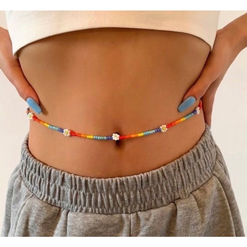 Dây Đeo Eo Dây đeo bụng Belly chain hạt cườm handmade nhiều màu sắc
