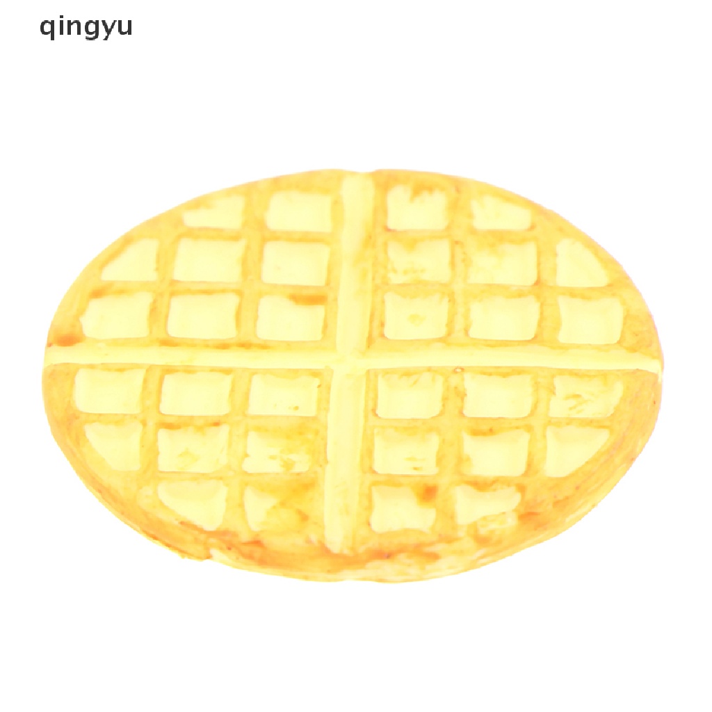 qingyu 1:12 Miniature Dollhouse Waffle mould Kitchen Dessert Food PLI