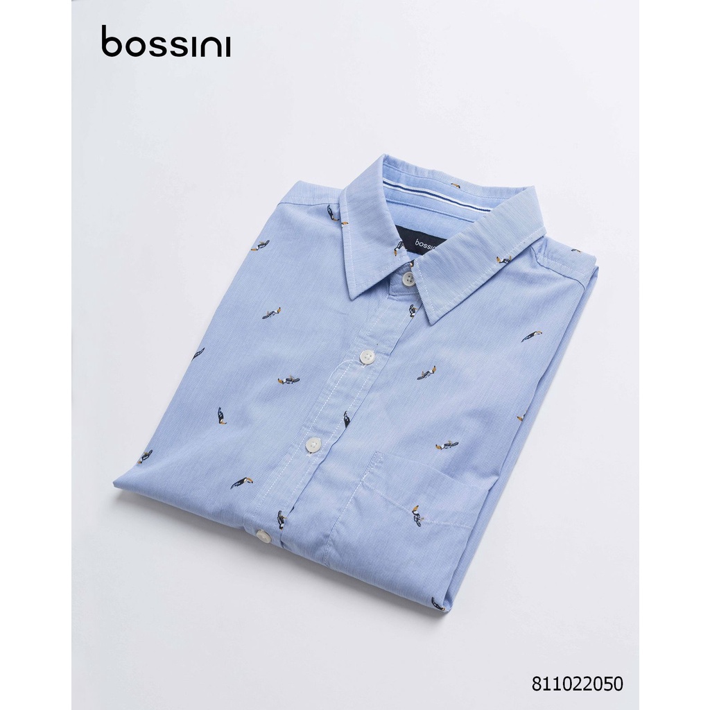 Áo sơ mi nam tay ngắn họa tiết chú chim nhỏ Bossini 811022050