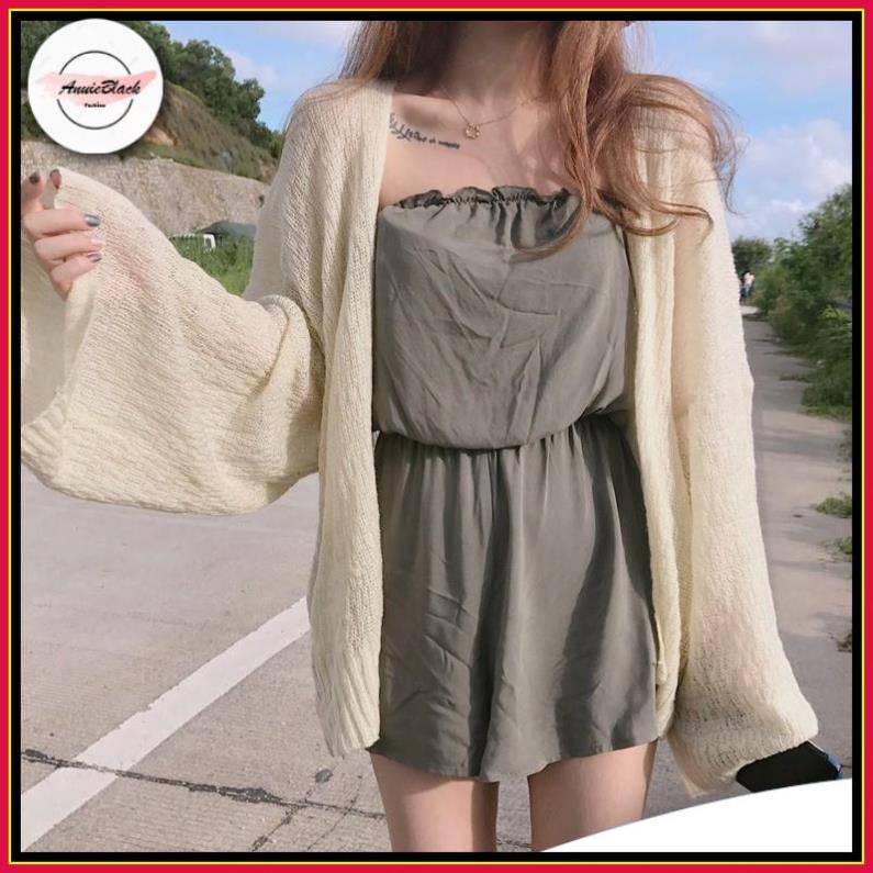 [Mã  ANUI20 hoàn 20k xu đơn 0đ] Áo Len Cardigan Mỏng 🦋 Áo Khoác Len Nữ Dáng Dài 2 Màu 🦋 AB | BigBuy360 - bigbuy360.vn