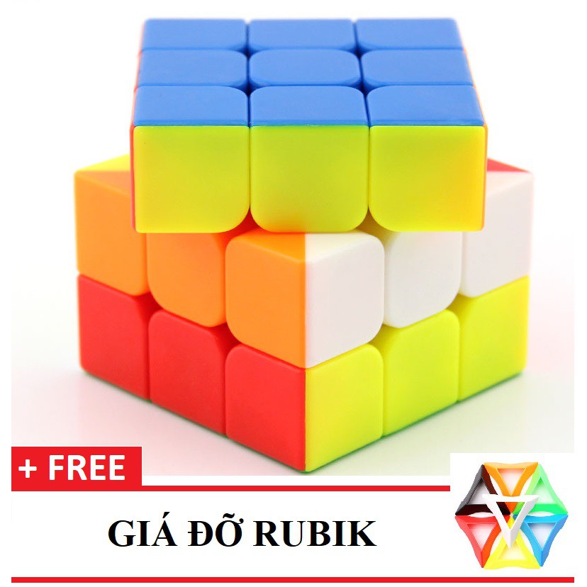 ✔️✔️ Đồ chơi giáo dục Rubik 3 x 3 x 3 khối lập phương RUILONG - FN0411 - TẶNG 1 GIÁ ĐỠ RUBIK