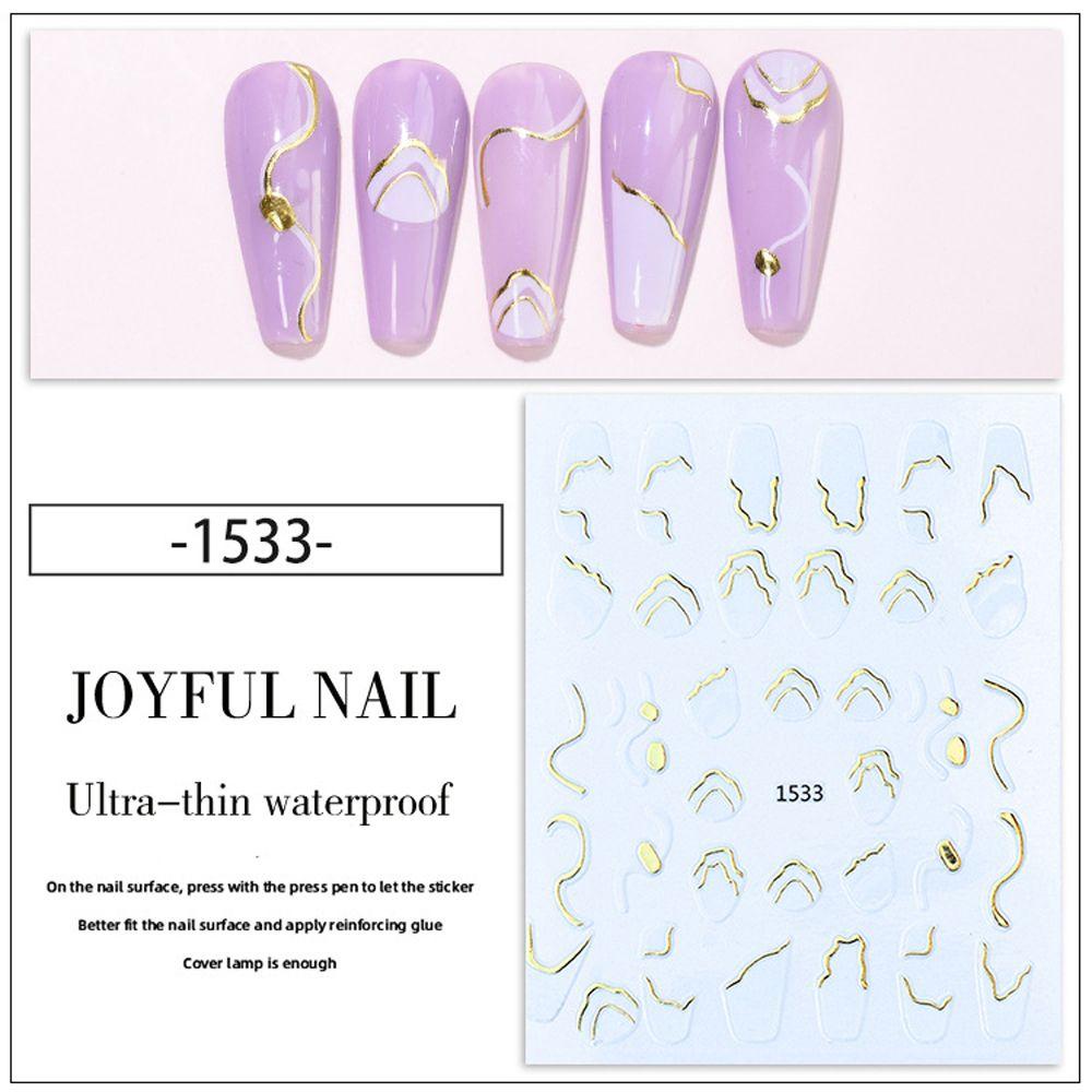 Miếng Dán Trang Trí Móng Tay Nghệ Thuật|Thời Trang Sticker Dán Móng Họa Tiết Hình Học 3D