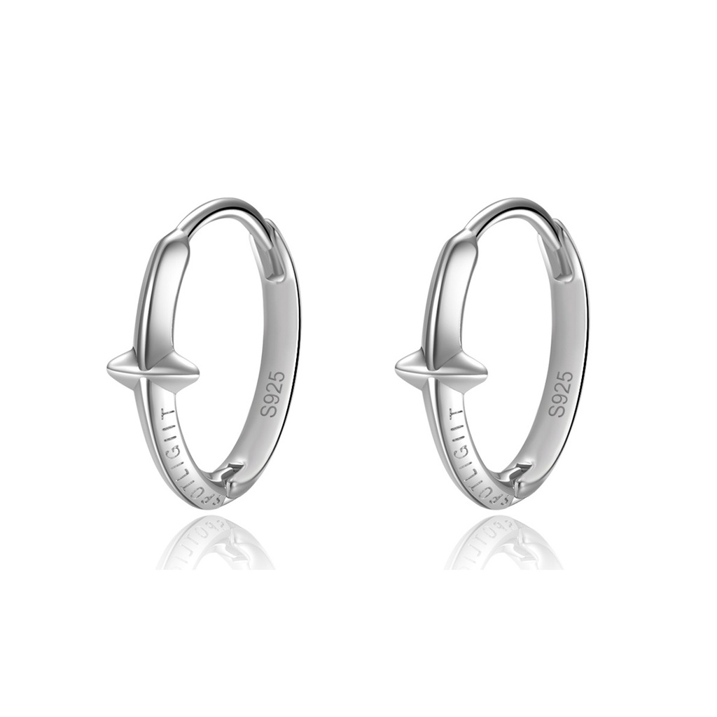 Khuyên Tai Bạc S925 Hình Tròn Nhỏ Đơn Giản Thời Trang Phong Cách Hàn Quốc Cho Nữ