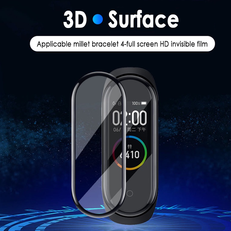 Miếng dán bảo vệ màn hình đồng hồ thông minh 3D cho Xiaomi Mi Band 4 5 6
