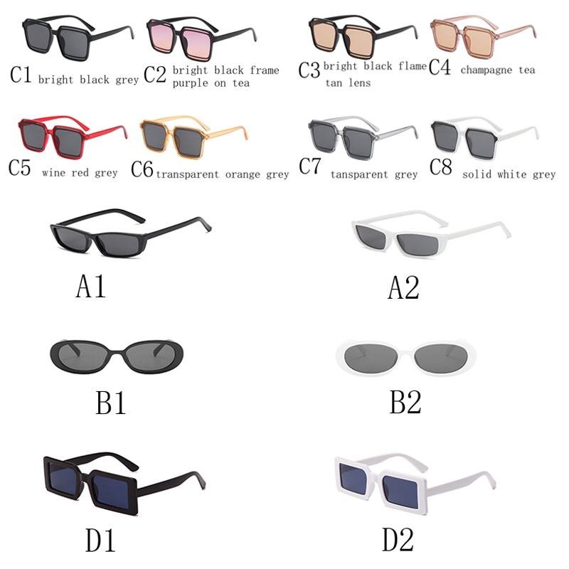 Kính Mát Gọng Vuông Phong Cách Retro Thời Trang