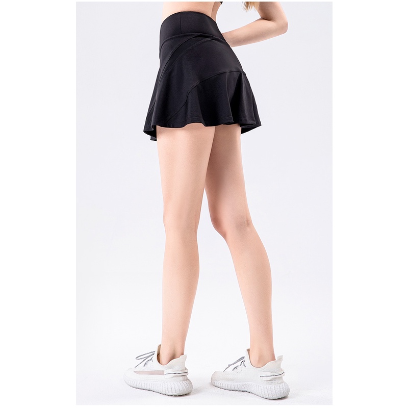 Chân Váy Ngắn Siêu Ngắn Tập Yoga Thể Thao Giả Hai Mảnh Cho Nữ