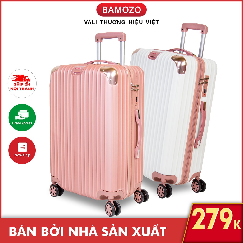 vali du lịch BAMOZO 8809 vali kéo nhựa size 20 inch size 24 inch bảo hành 5 năm