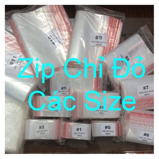 {Giá Sỉ} Túi zip chỉ đỏ các size, túi đựng đa năng / CTTrueFood
