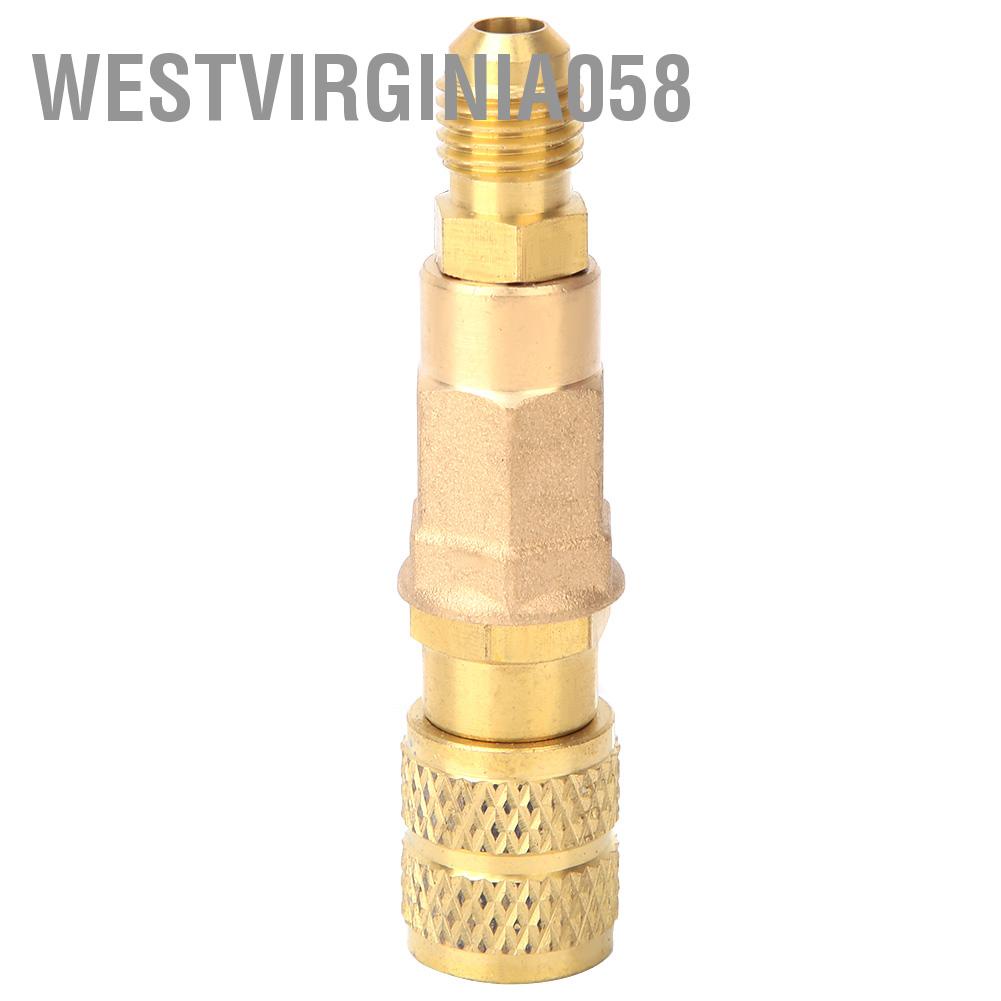 Có thể bán buôn Bộ điều hợp van bi làm lạnh bằng đồng thau R410 45BAR Đầu nối G1 / 4 G5 16 Westvirginia058 Hàng giao ngay
