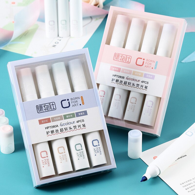 Bút highlight màu sáng morandi màu mềm mại
