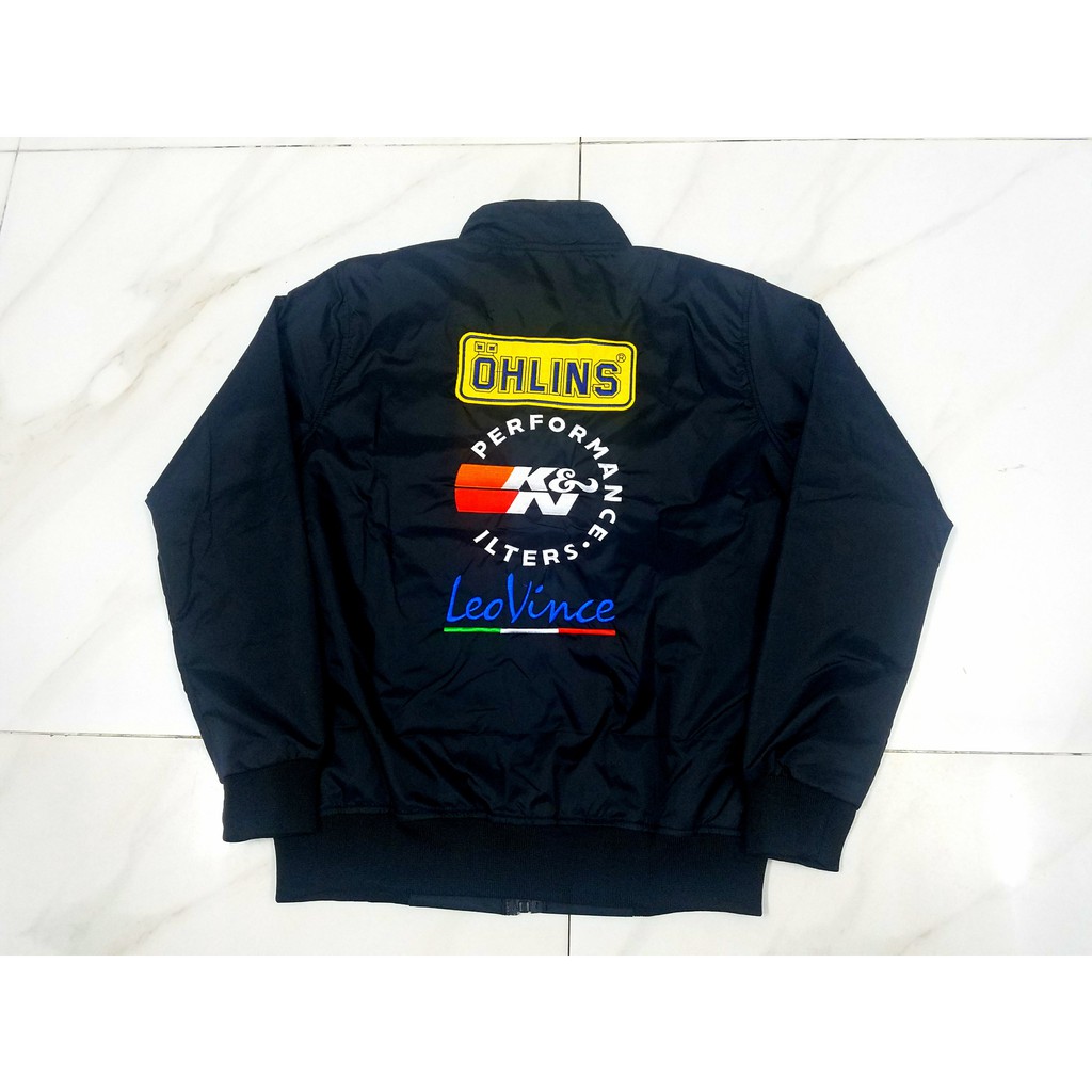 Hàng Hot Áo Khoác Ohlins Vải Dù 2 Lớp Chống Nước, Logo Trên Áo Được Thiêu Bằng Chỉ