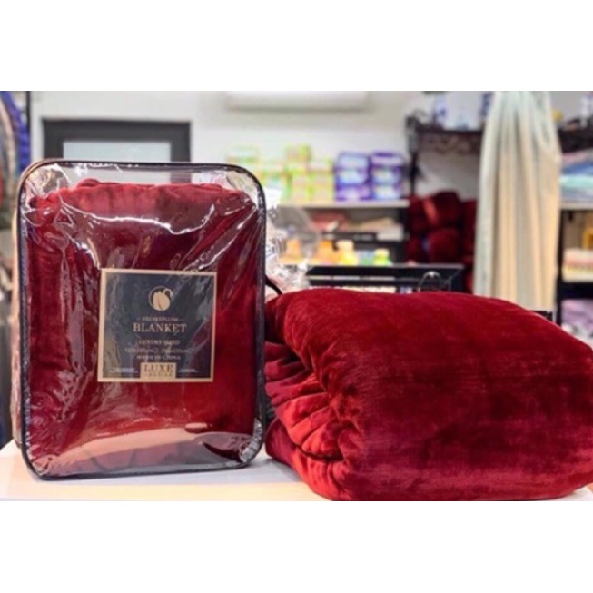 Chăn lông tuyết nhung Decor40 loại 2.2kg không rụng lông, không phai màu, Chăn Blanket nhiều màu tặng kèm túi đựng đẹp