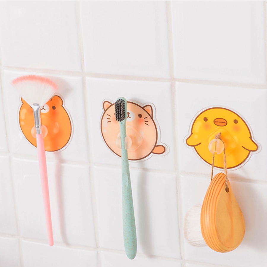 Móc treo bàn chải đánh răng dán tường, kệ để bàn chải đánh răng cute