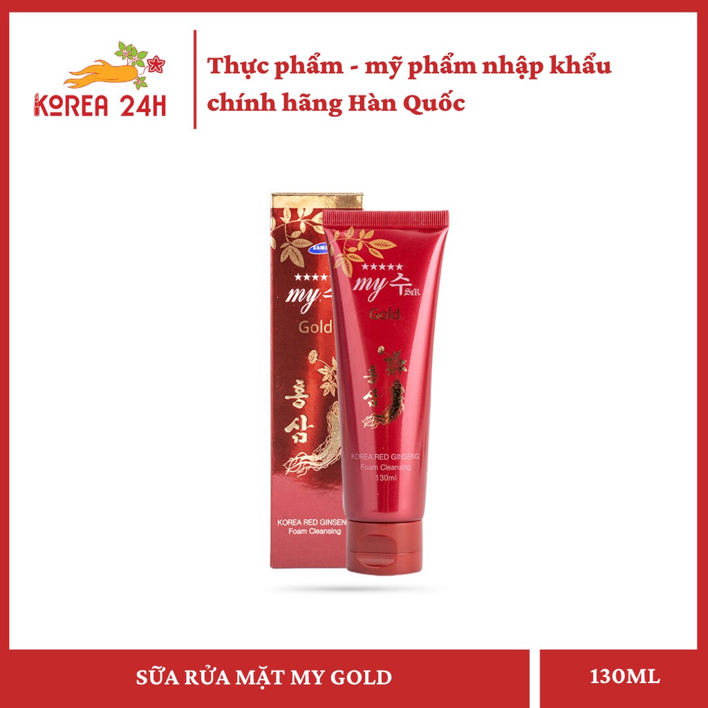 Sữa Rửa Mặt Hàn Quốc Sâm Đỏ My Gold Gingseng (130 ml)