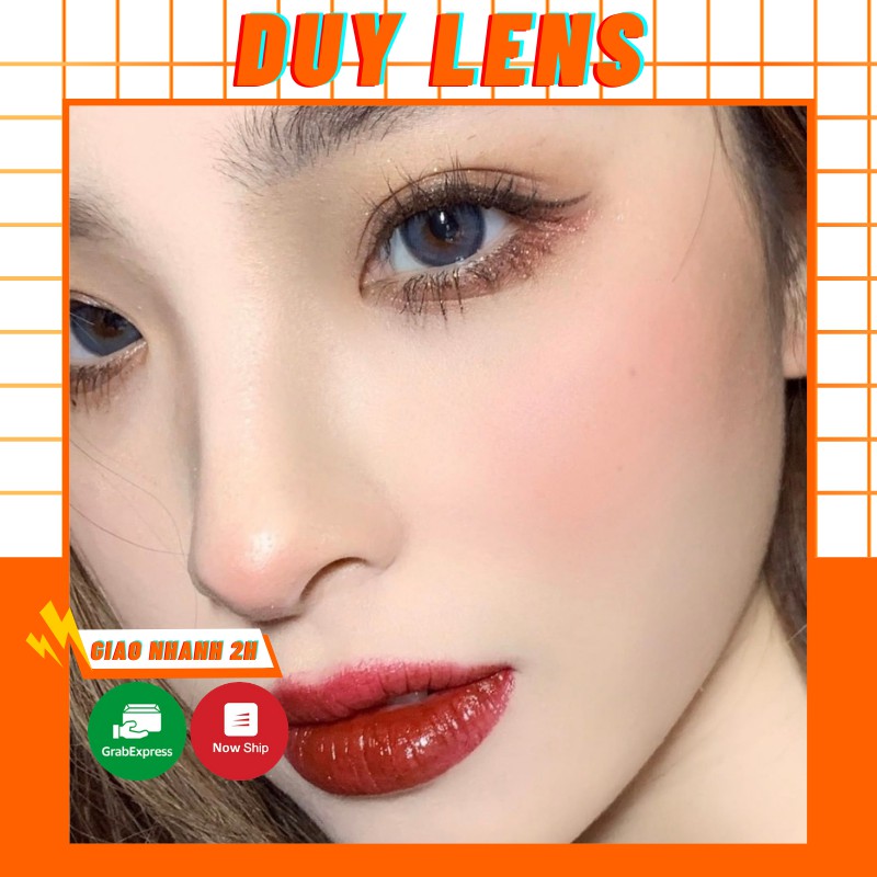 Lens mắt xanh dương Hàn Quốc 14mm - Kính áp tròng thời trang hạn 1 năm có độ cận