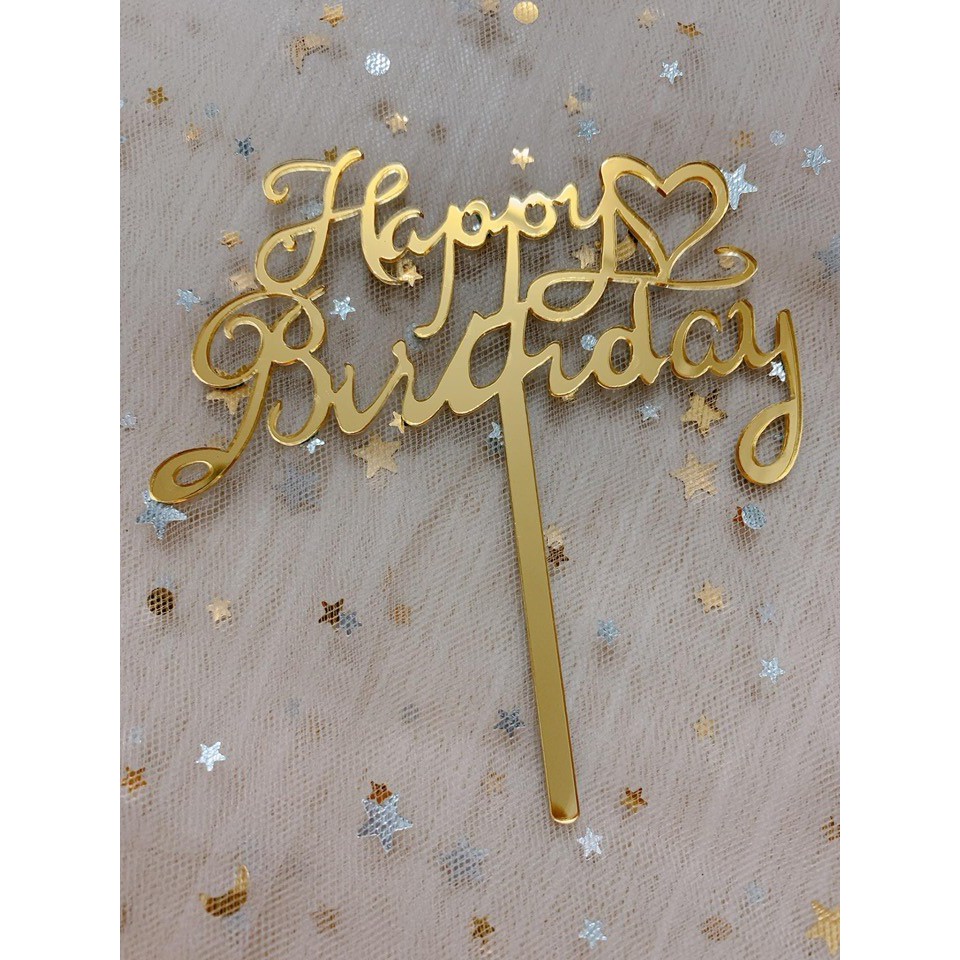 Mica HPBD tim vàng (nhỏ)