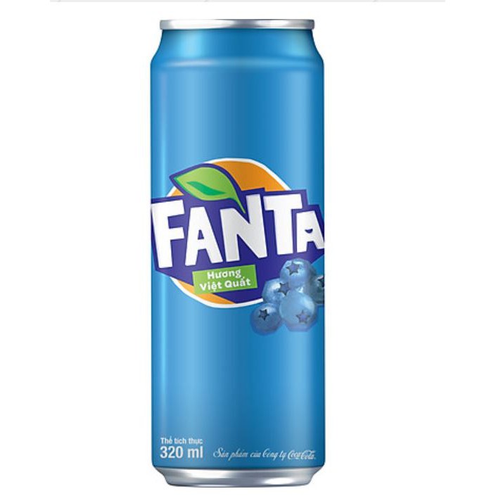 [ EXP:2022-07-03 ] Lốc 24 Lon Nước Giải Khát Có Gas Fanta Việt Quất 320ml/lon